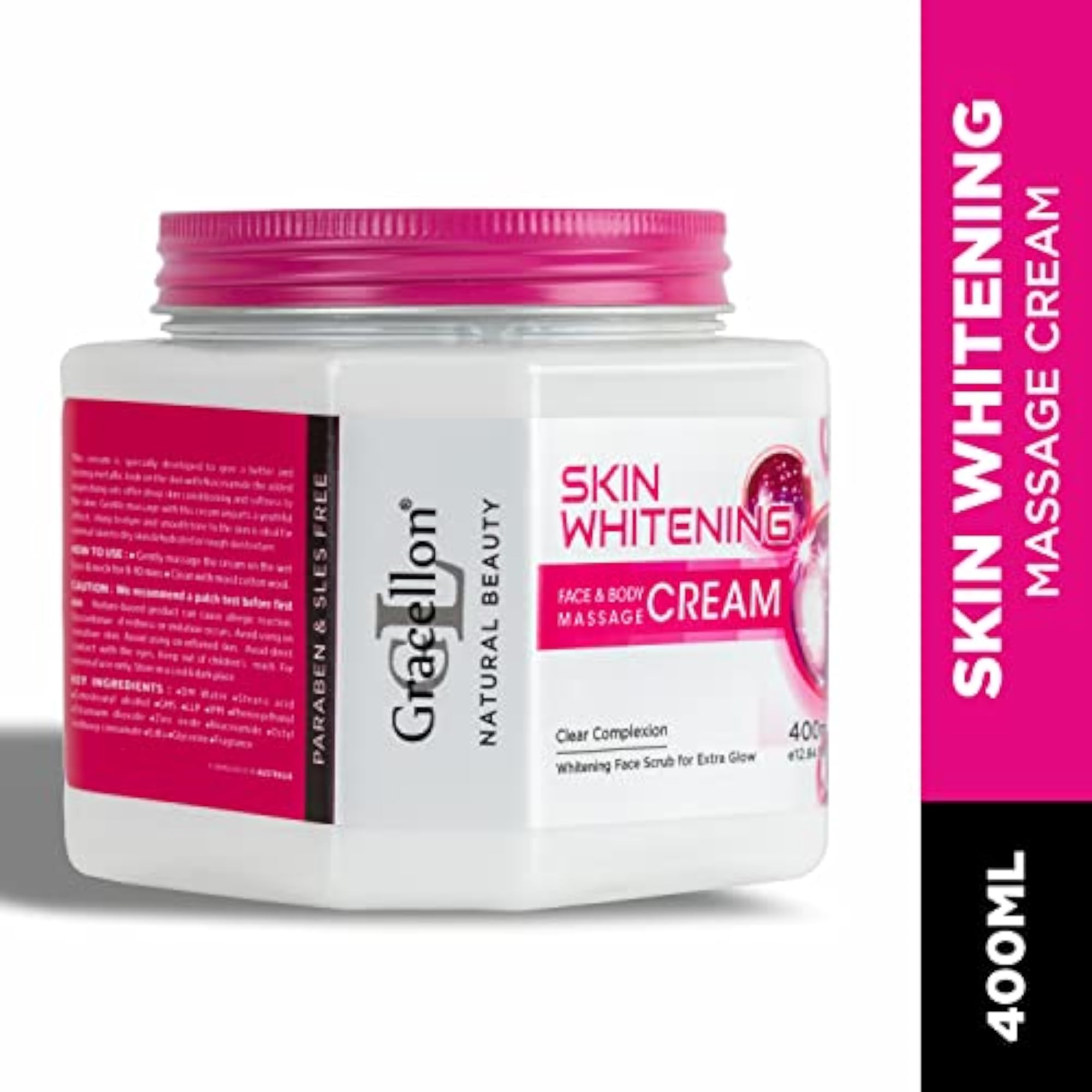 Skin Whitening Face & Body Massage Cream, Instant Lightening